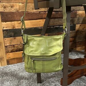 Fossil, Green Leather Crossbody Bag